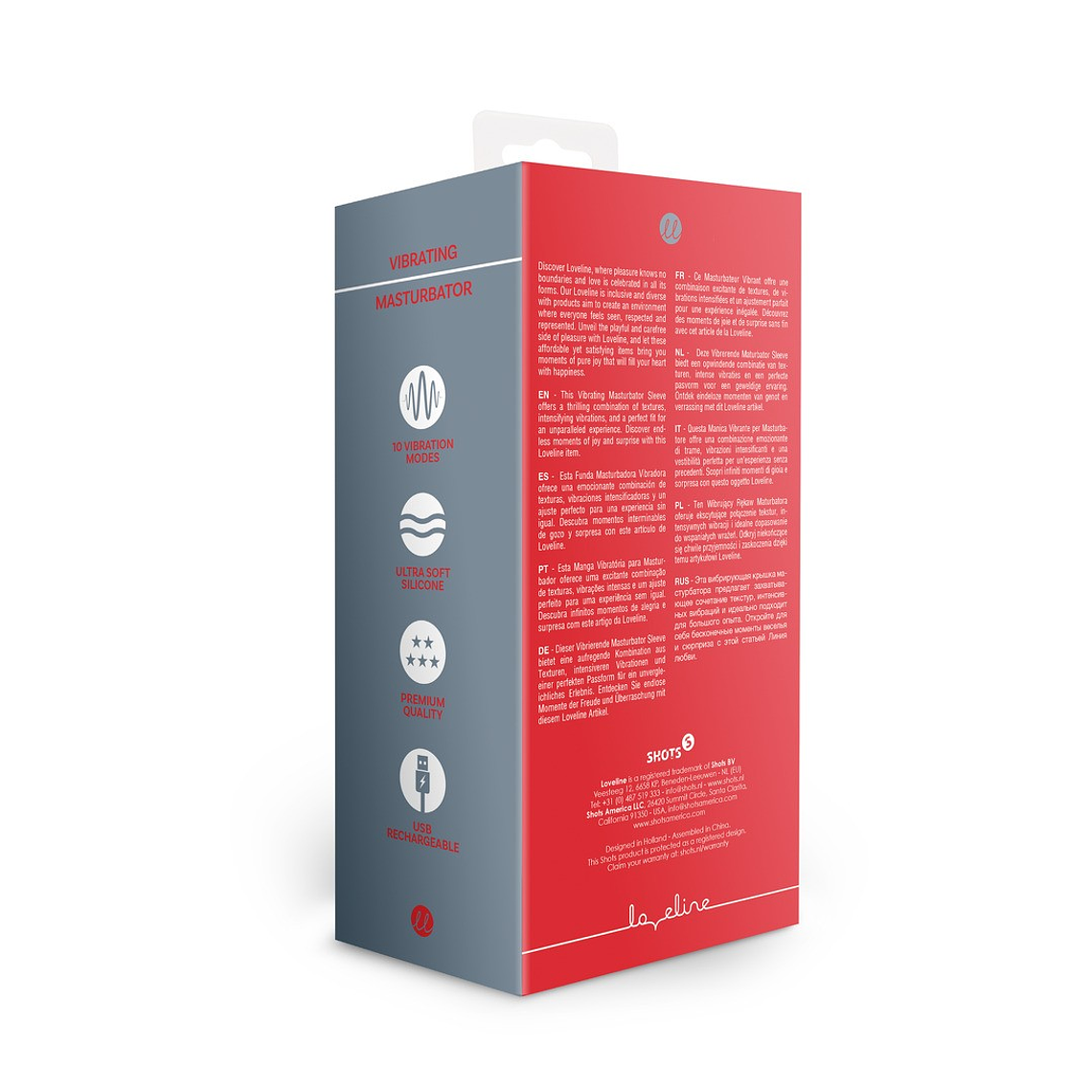 MANGA MASTURBADORA COM VIBRAÇÃO LICORICE BLACK LOVELINE 3