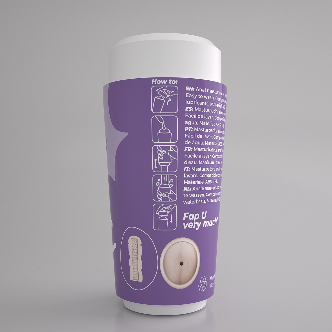 FAPPUCINO HOT BUNS MASTURBADOR ANAL PORTÁTIL CRUSHIOUS 5