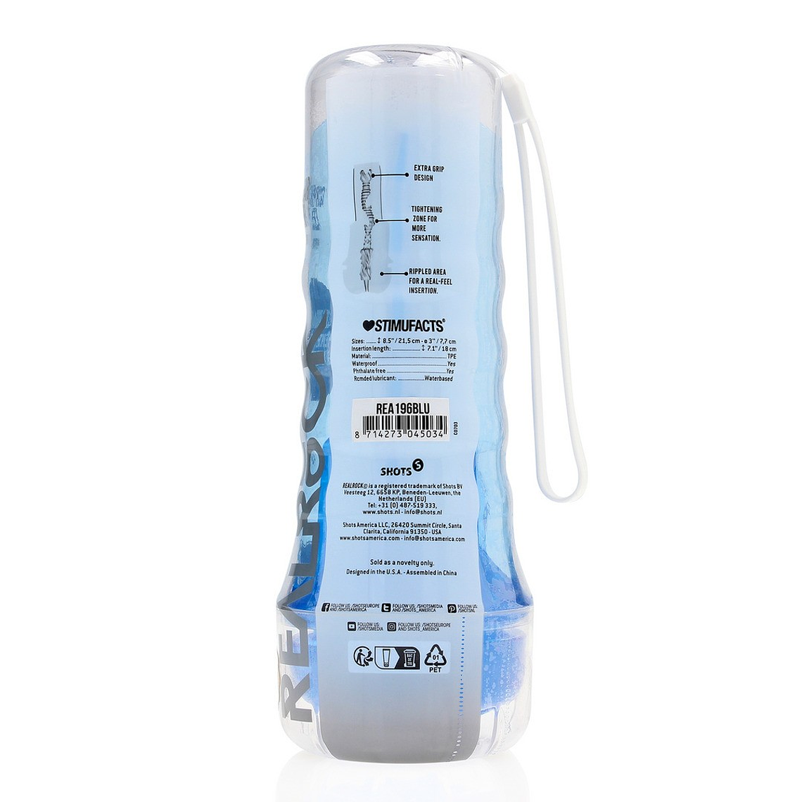 MASTURBADOR EASY RIDER VAGINA AZUL REALROCK 2