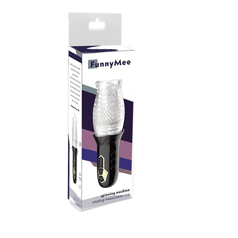 MASTURBADOR COM VIBRAÇÃO E ROTAÇÃO SPINNING MACHINE V 2.0 FUNNY MEE  7