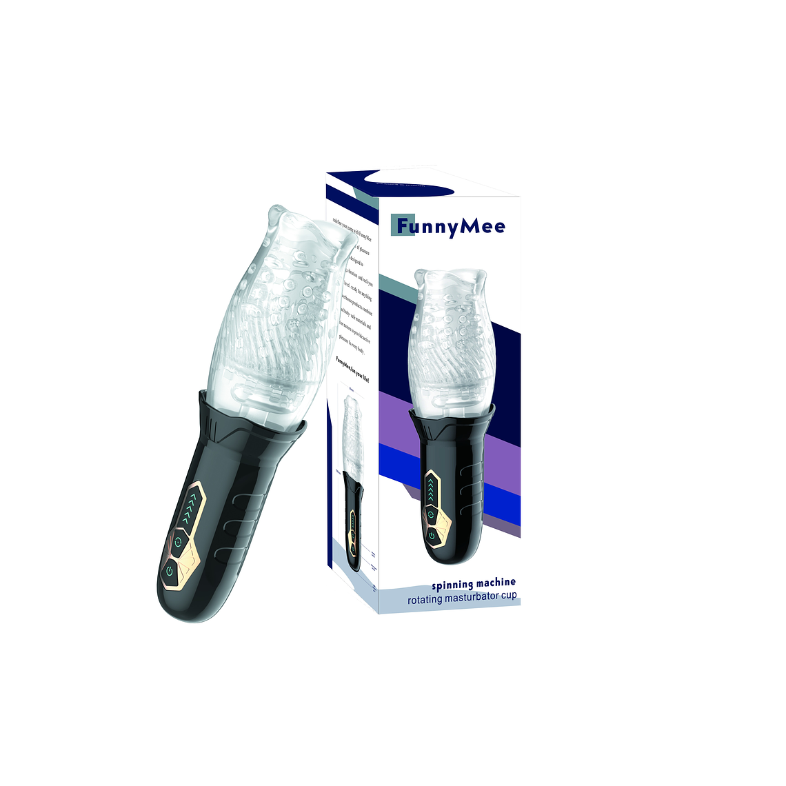 MASTURBADOR COM VIBRAÇÃO E ROTAÇÃO SPINNING MACHINE V 2.0 FUNNY MEE  10