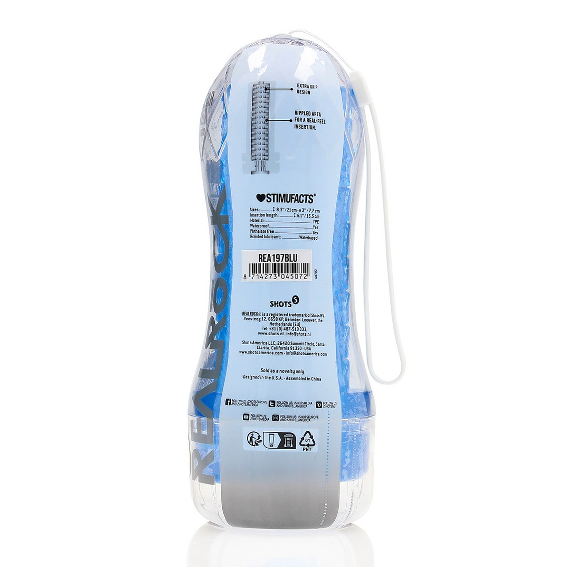 MASTURBADOR TEASY RIDER TEXTURED AZUL REALROCK 2