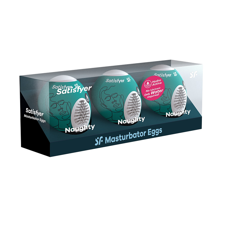 PACK DE 3 MASTURBADOR MASTURBATOR EGG NAUGHTY SATISFYER 1