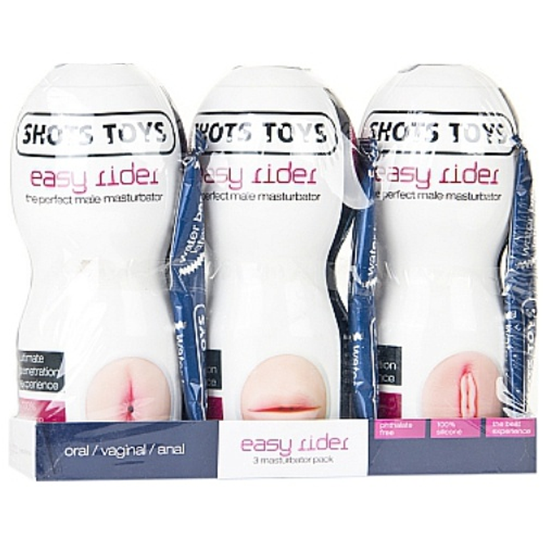 PACK DE 3 MASTURBADORES EASY RIDER 1