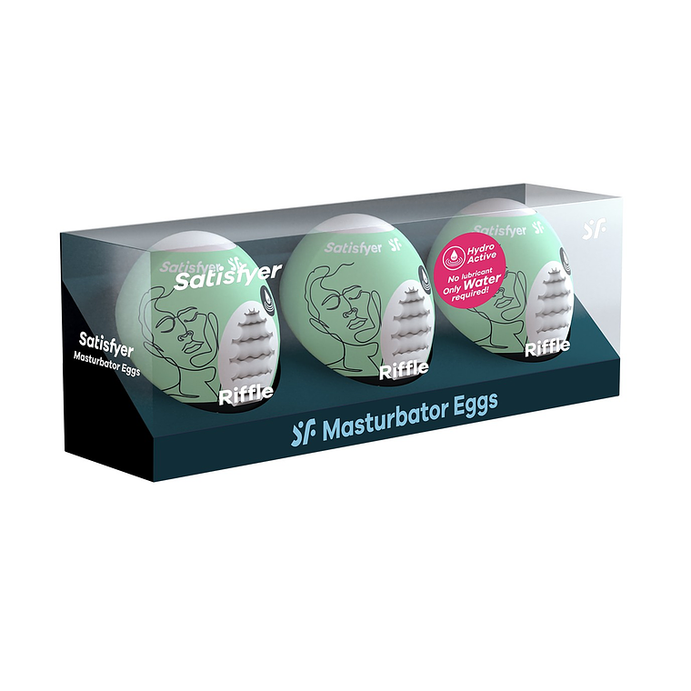 PACK DE 3 MASTURBADOR MASTURBATOR EGG RIFFLE SATISFYER 1