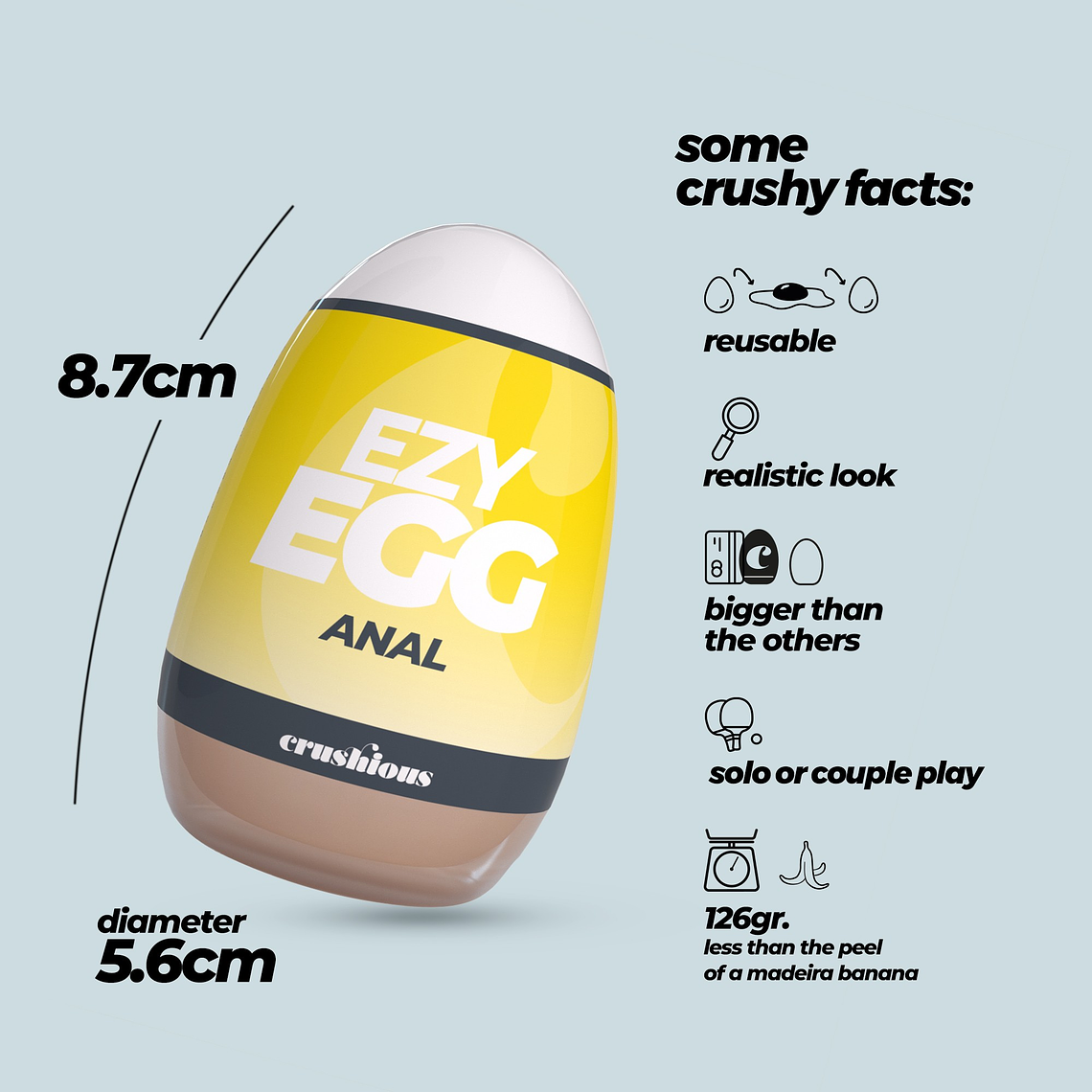 OVO MASTURBADOR EZY EGG ANAL CRUSHIOUS 8