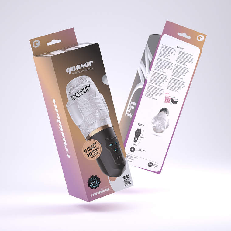 QUASAR MASTURBADOR RECARREGÁVEL COM SUCÇÃO CRUSHIOUS 16