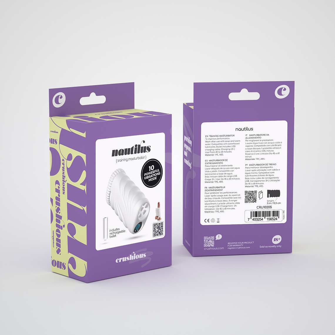 NAUTILUS MASTURBADOR DE TREINO COM BALA AMOVÍVEL CRUSHIOUS 13