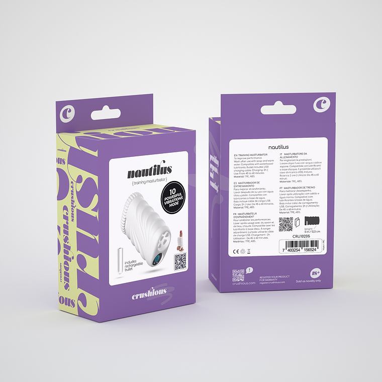 NAUTILUS MASTURBADOR DE TREINO COM BALA AMOVÍVEL CRUSHIOUS 13