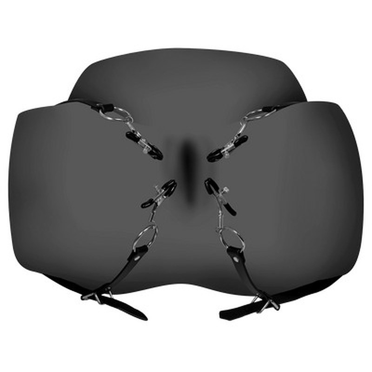 AFASTADORES XTREME LABIA SPREADER WITH CLAMPS PRETO OUCH! 1