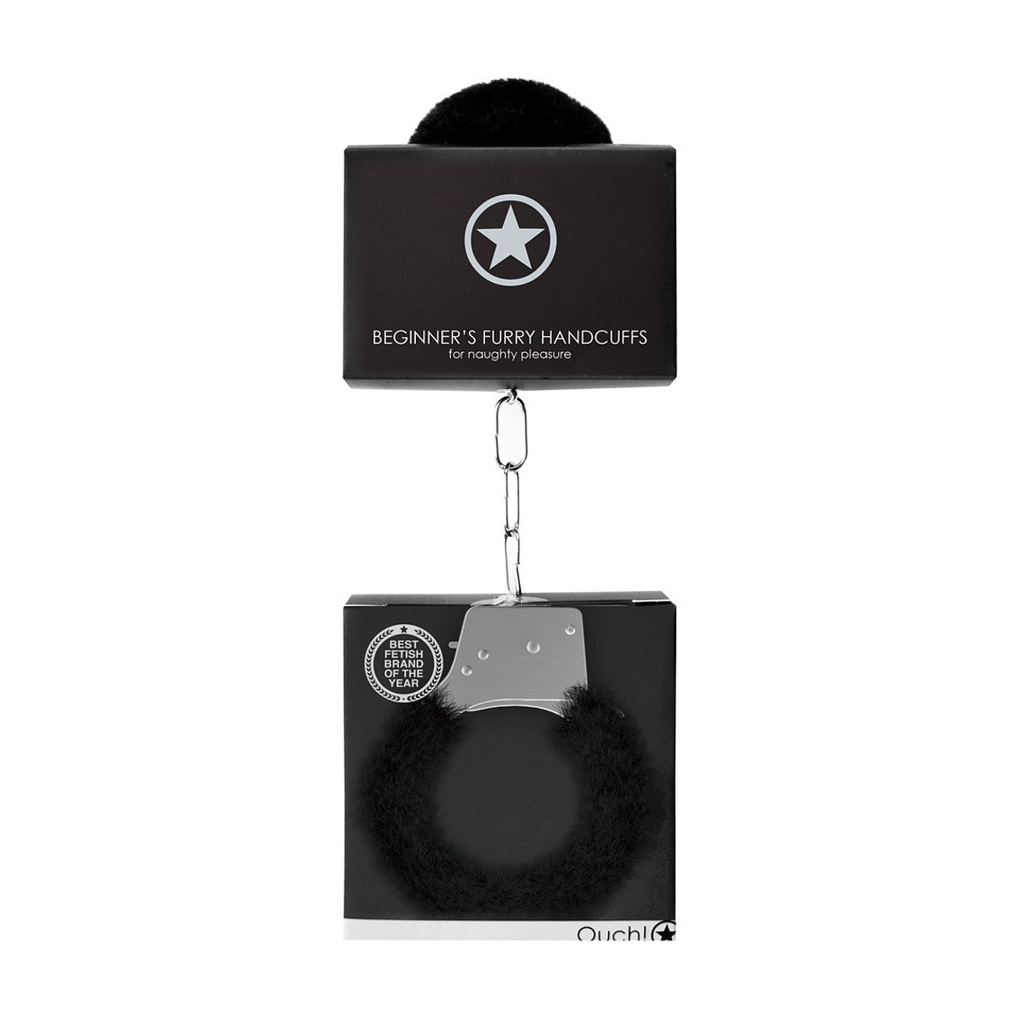 ALGEMAS COM PELUCHE BEGINNER'S FURRY HANDCUFFS PRETAS 2