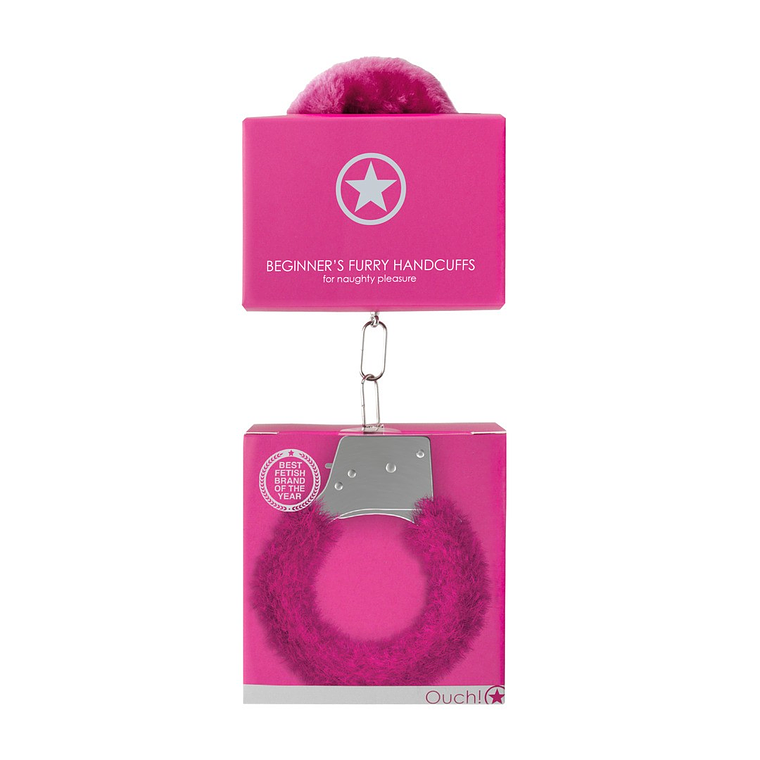 ALGEMAS COM PELUCHE BEGINNER'S FURRY HANDCUFFS ROSA 2