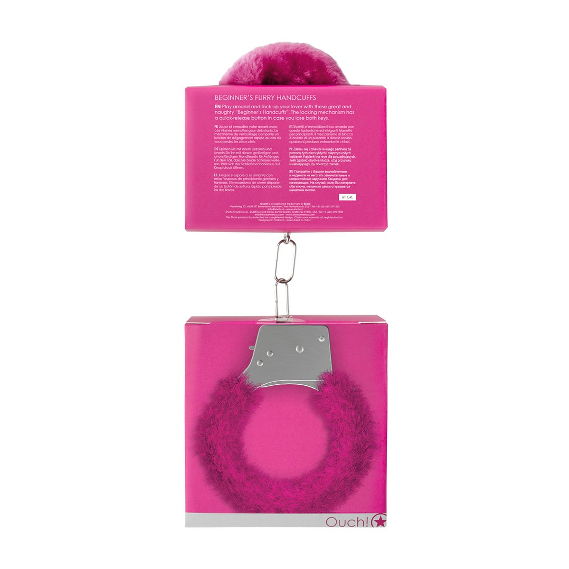 ALGEMAS COM PELUCHE BEGINNER'S FURRY HANDCUFFS ROSA 3