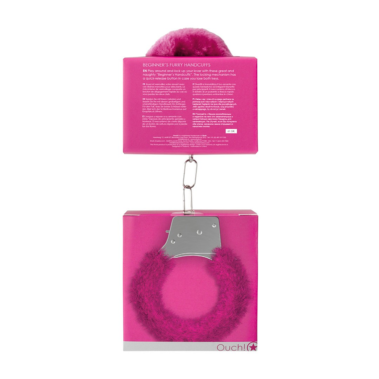ALGEMAS COM PELUCHE BEGINNER'S FURRY HANDCUFFS ROSA 3