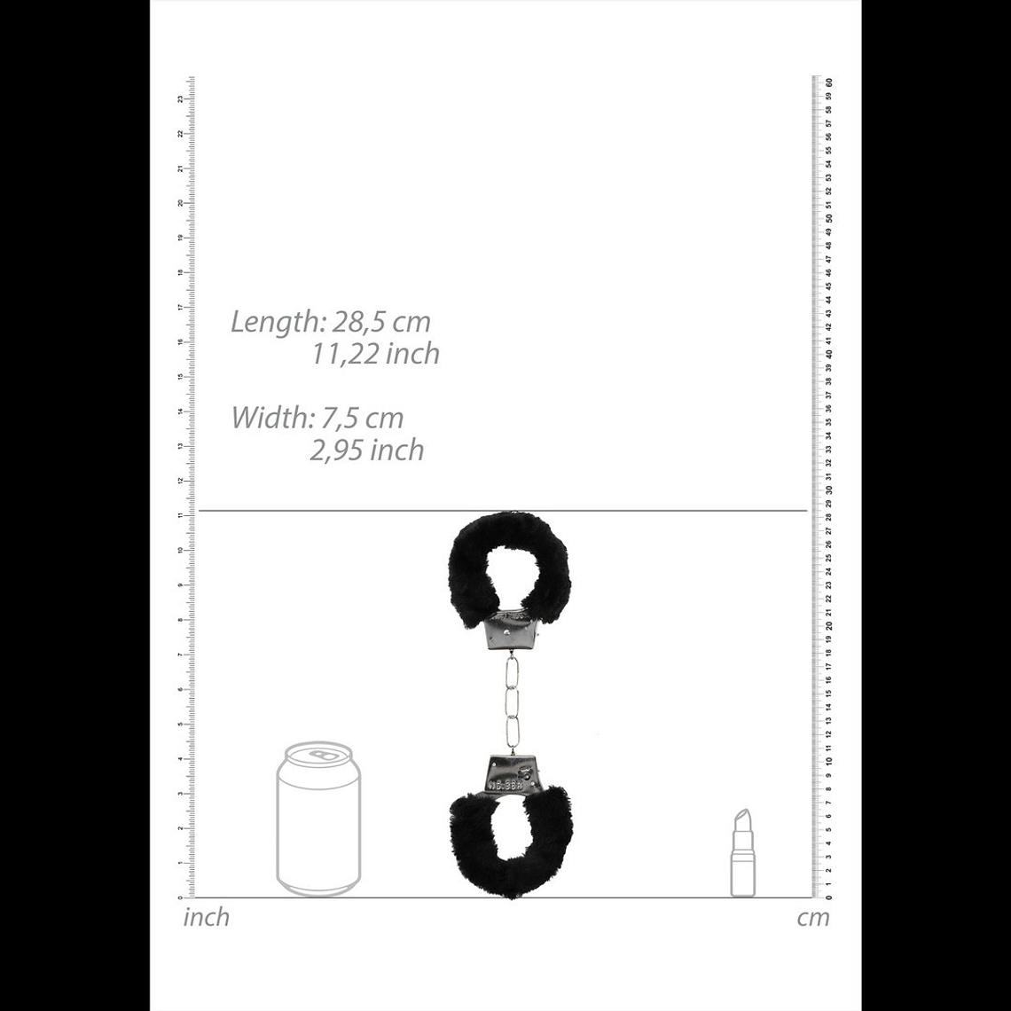 ALGEMAS COM PELUCHE BEGINNER'S FURRY HANDCUFFS PRETAS 7