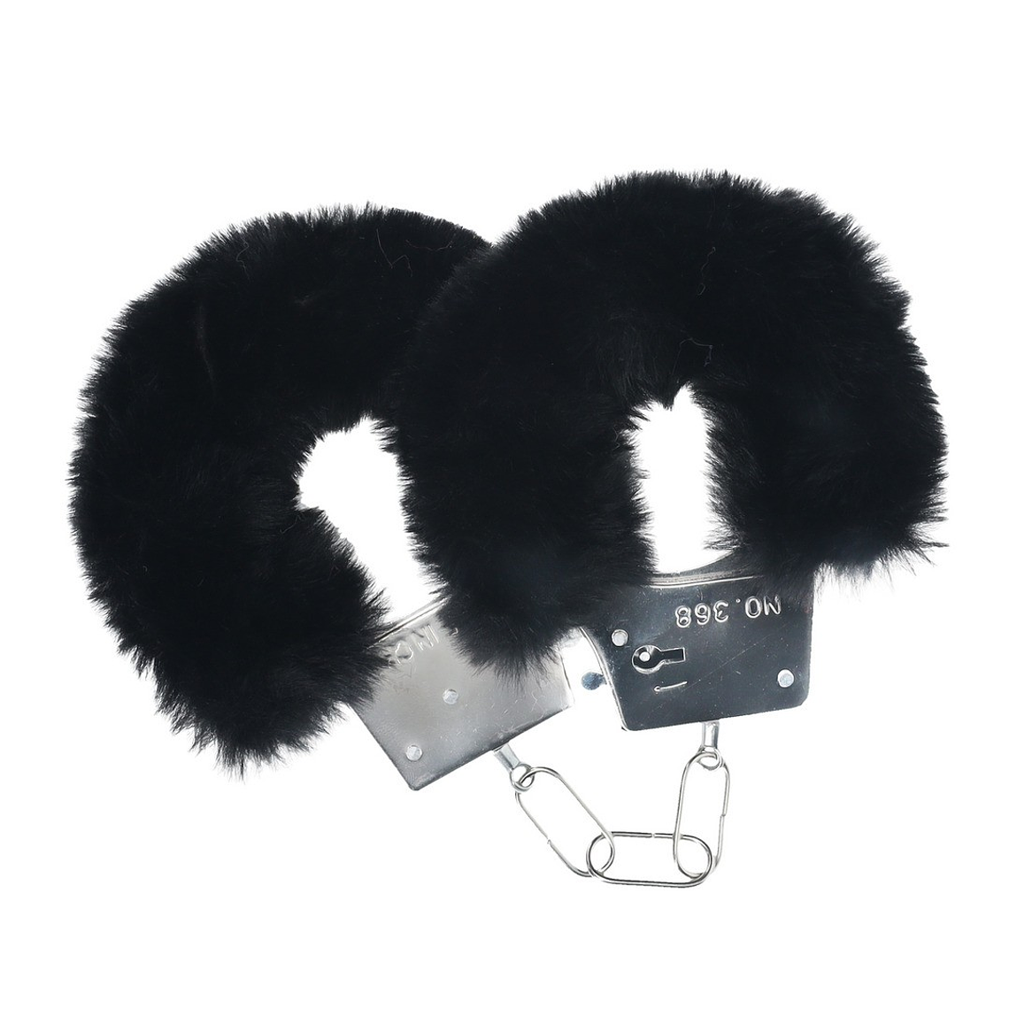 ALGEMAS COM PELUCHE CLASSIC FLUFFY PRETO OUCH! 3
