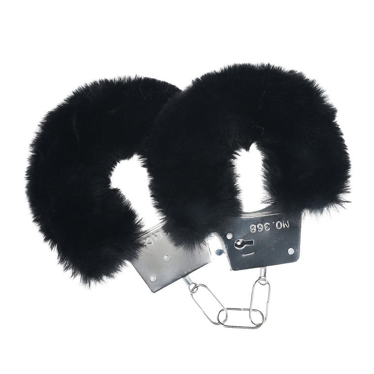 ALGEMAS COM PELUCHE CLASSIC FLUFFY PRETO OUCH! 3