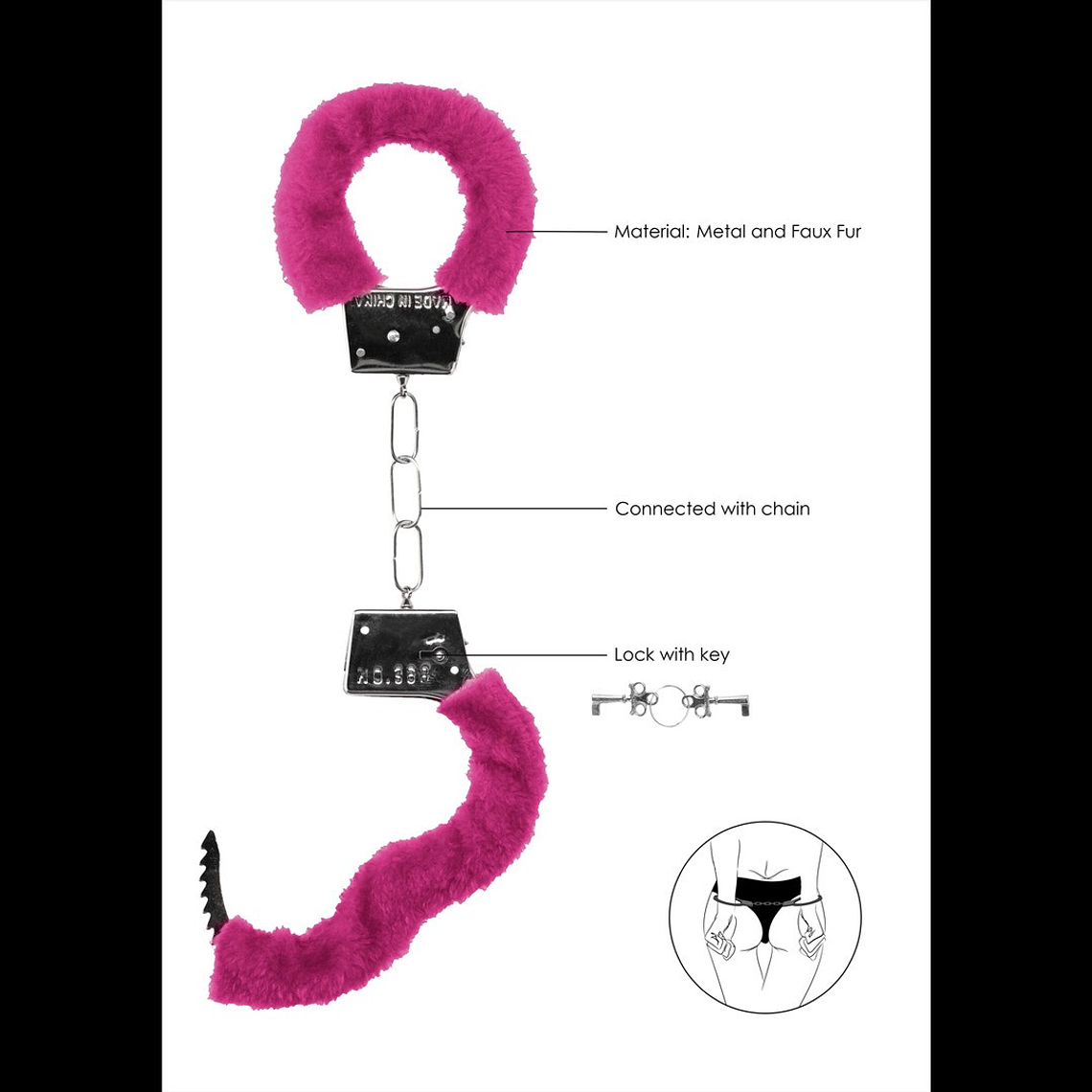ALGEMAS COM PELUCHE BEGINNER'S FURRY HANDCUFFS ROSA 6