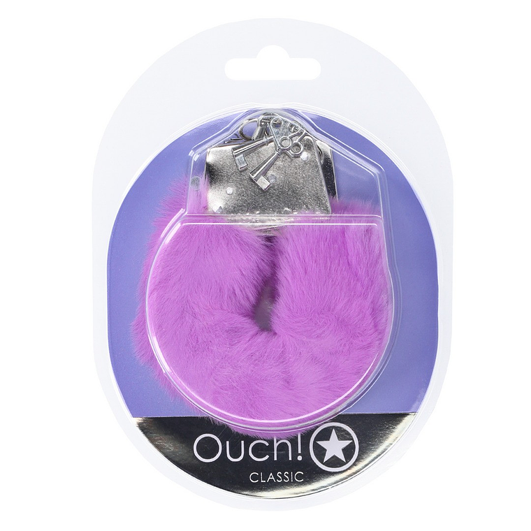 ALGEMAS COM PELUCHE CLASSIC FLUFFY ROXO OUCH! 2