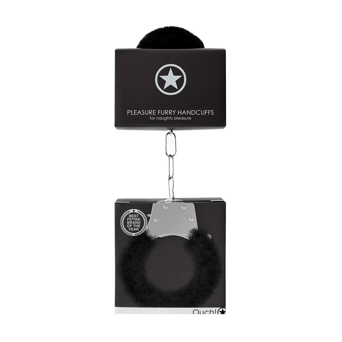 ALGEMAS COM PELUCHE PLEASURE FURRY HANDCUFFS PRETAS 2