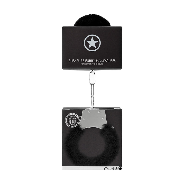 ALGEMAS COM PELUCHE PLEASURE FURRY HANDCUFFS PRETAS 2