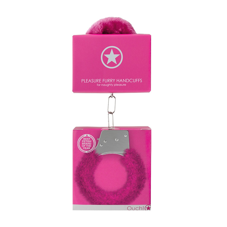 ALGEMAS COM PELUCHE PLEASURE FURRY HANDCUFFS ROSA 2