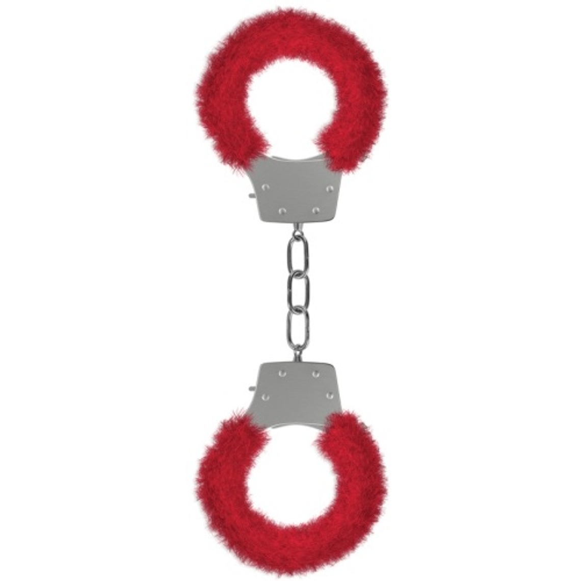 ALGEMAS COM PELUCHE PLEASURE FURRY HANDCUFFS VERMELHAS 1