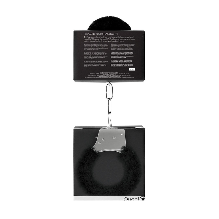 ALGEMAS COM PELUCHE PLEASURE FURRY HANDCUFFS PRETAS 3
