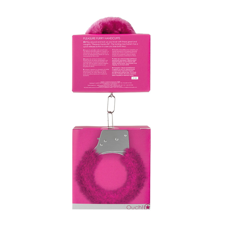 ALGEMAS COM PELUCHE PLEASURE FURRY HANDCUFFS ROSA 3