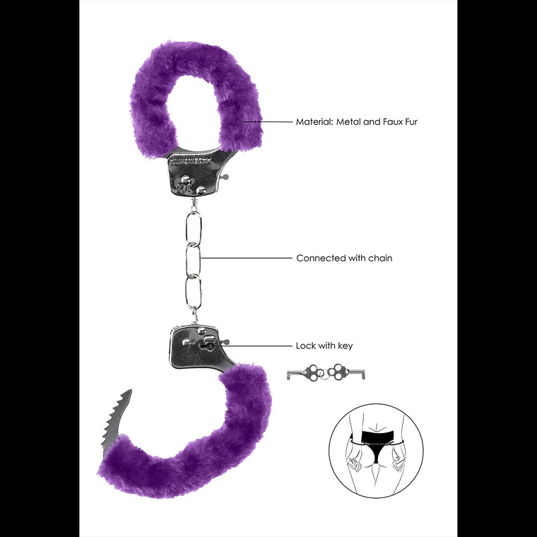 ALGEMAS COM PELUCHE PLEASURE FURRY HANDCUFFS ROXAS 6