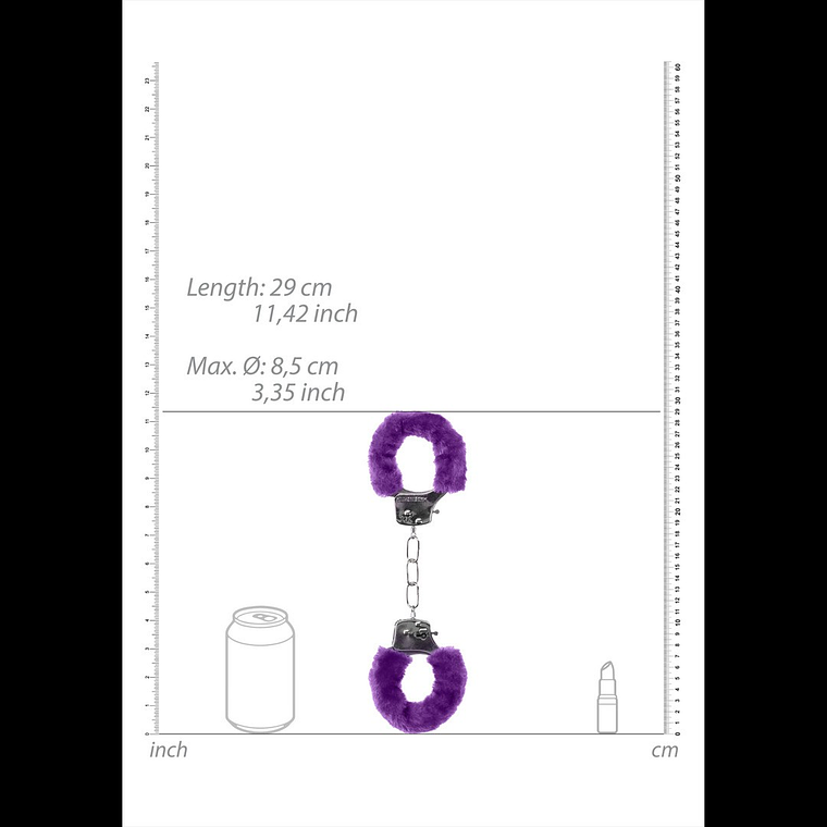 ALGEMAS COM PELUCHE PLEASURE FURRY HANDCUFFS ROXAS 7