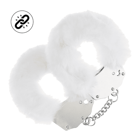 ALGEMAS COM PELÚCIA HEAVY-DUTY FLUFFY BRANCO OUCH!