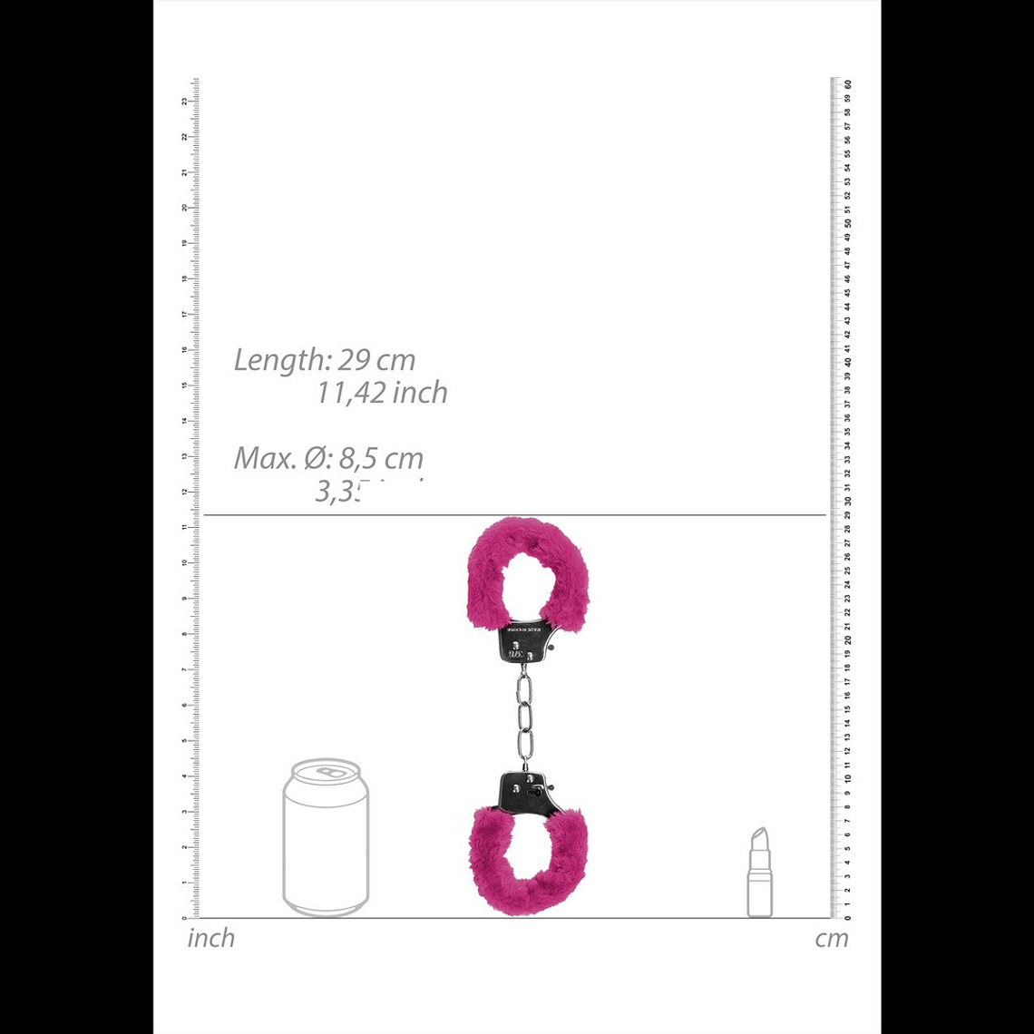 ALGEMAS COM PELUCHE PLEASURE FURRY HANDCUFFS ROSA 7