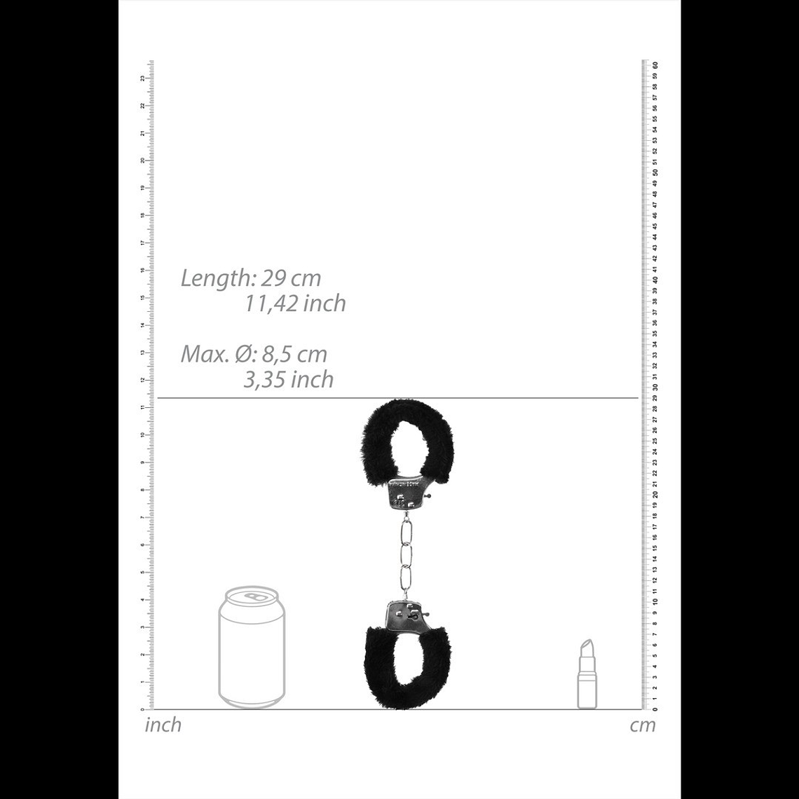 ALGEMAS COM PELUCHE PLEASURE FURRY HANDCUFFS PRETAS 7