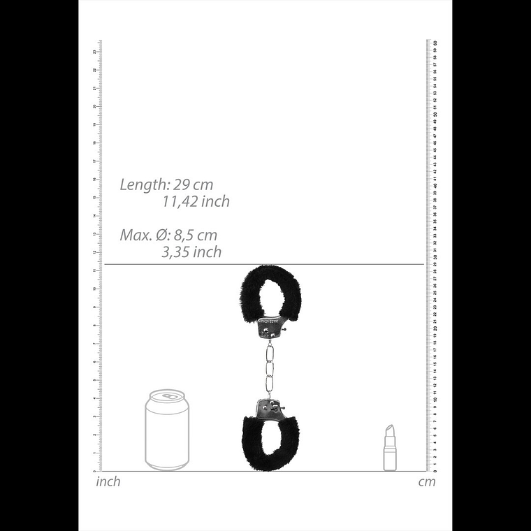 ALGEMAS COM PELUCHE PLEASURE FURRY HANDCUFFS PRETAS 7