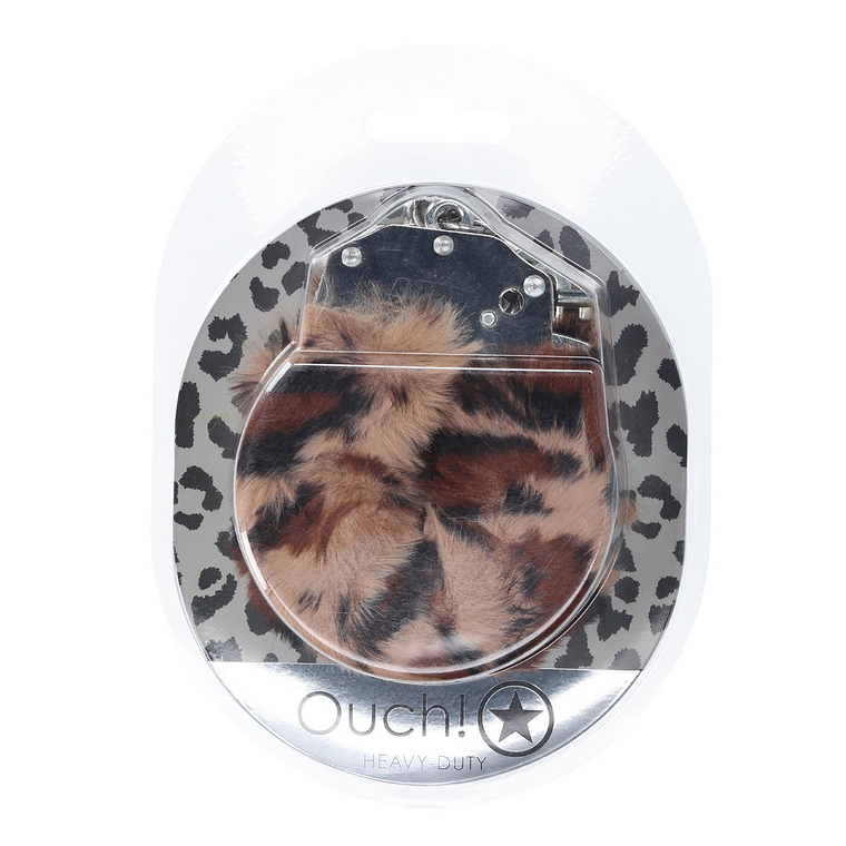ALGEMAS COM PELÚCIA HEAVY-DUTY FLUFFY LEOPARD OUCH! 2