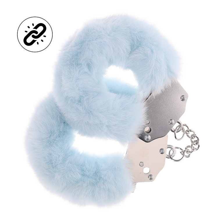 ALGEMAS COM PELÚCIA HEAVY-DUTY FLUFFY POWDER BLUE OUCH! 1