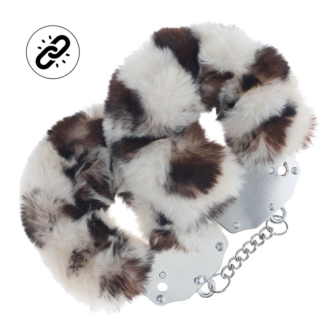 ALGEMAS COM PELÚCIA HEAVY-DUTY FLUFFY SNOW LEOPARD OUCH!  1