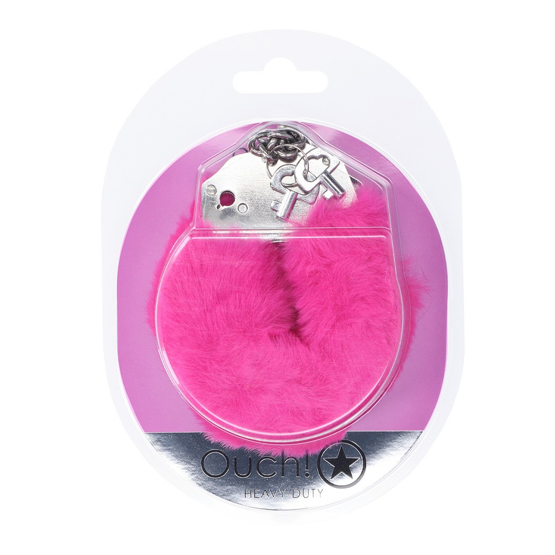 ALGEMAS COM PELÚCIA HEAVY-DUTY FLUFFY ROSA OUCH! 2