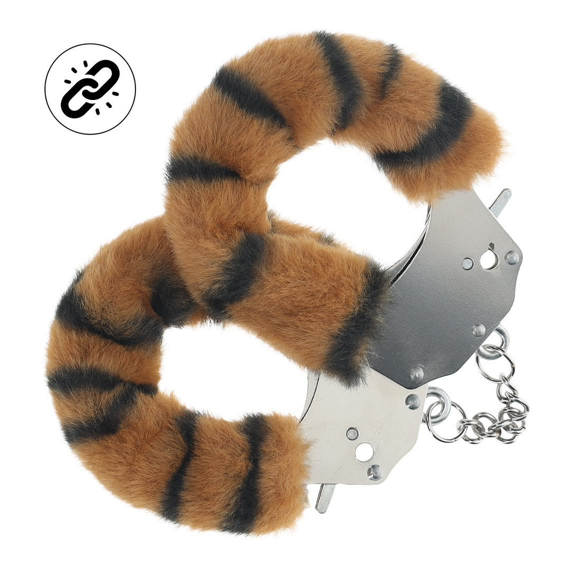 ALGEMAS COM PELÚCIA HEAVY-DUTY FLUFFY TIGER OUCH! 1