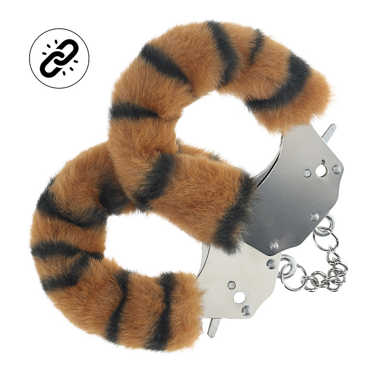 ALGEMAS COM PELÚCIA HEAVY-DUTY FLUFFY TIGER OUCH! 1