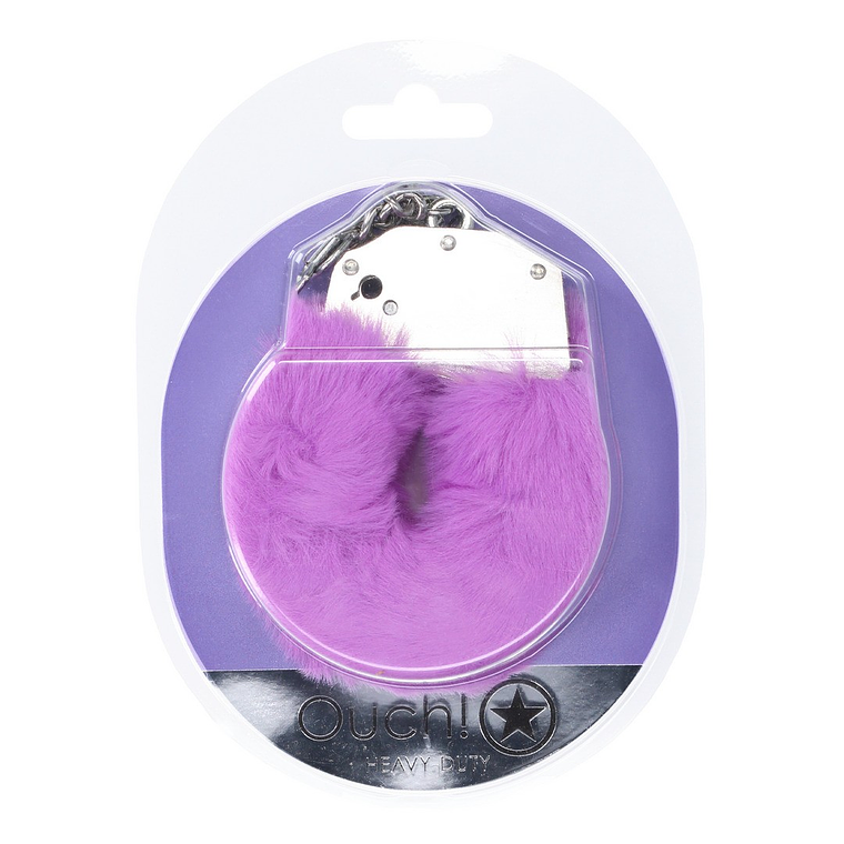 ALGEMAS COM PELÚCIA HEAVY-DUTY FLUFFY ROXO OUCH! 2