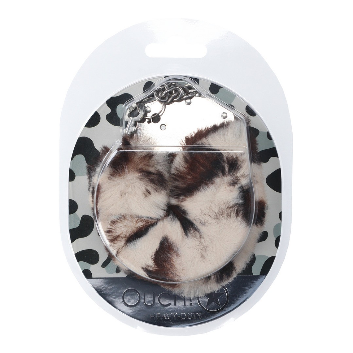 ALGEMAS COM PELÚCIA HEAVY-DUTY FLUFFY SNOW LEOPARD OUCH!  2
