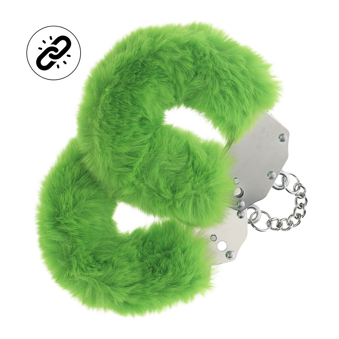 ALGEMAS COM PELÚCIA HEAVY-DUTY FLUFFY VERDE OUCH! 1