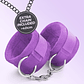 ALGEMAS DE VELCRO TOUGH LOVE COM CORRENTE DE 40CM EXTRA CRUSHIOUS ROXO - vignette 1