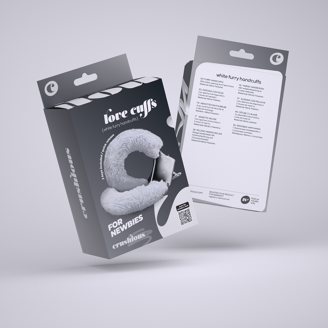 ALGEMAS DE PELUCHE LOVE CUFFS CRUSHIOUS BRANCAS 7