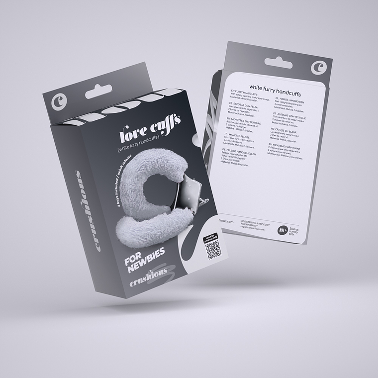 ALGEMAS DE PELUCHE LOVE CUFFS CRUSHIOUS BRANCAS 7