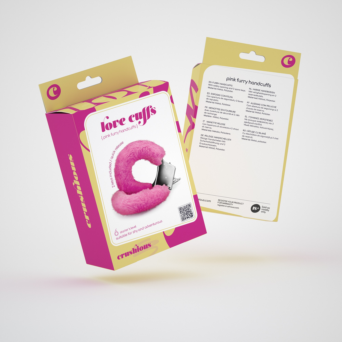 ALGEMAS DE PELUCHE LOVE CUFFS CRUSHIOUS ROSA 6