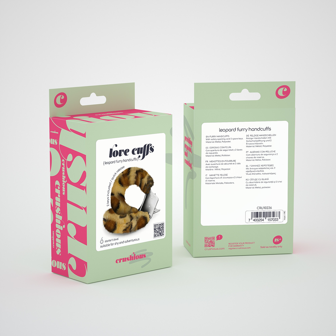 ALGEMAS DE PELUCHE LOVE CUFFS CRUSHIOUS LEOPARDO 4