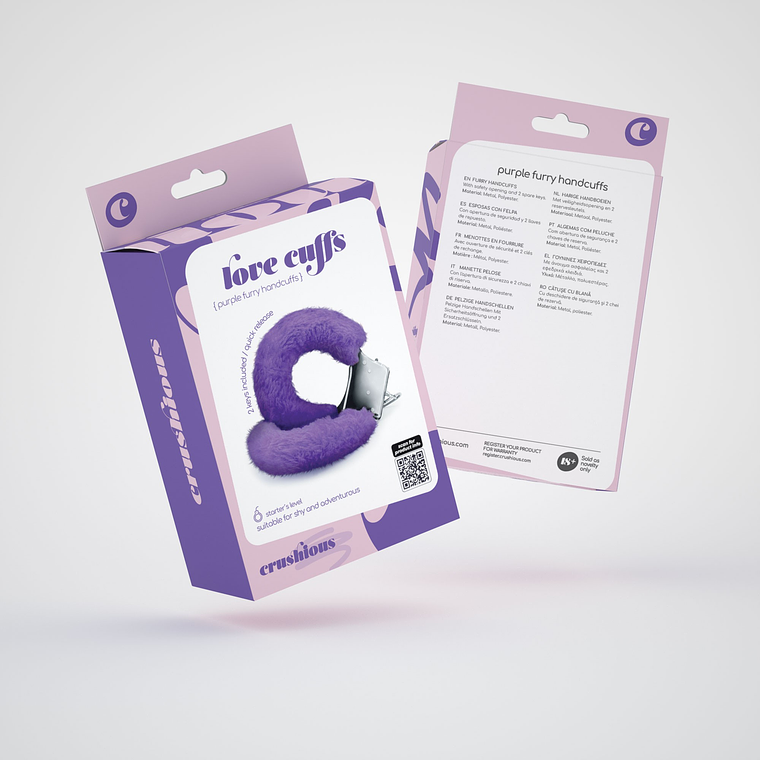 ALGEMAS DE PELUCHE LOVE CUFFS CRUSHIOUS ROXAS 7